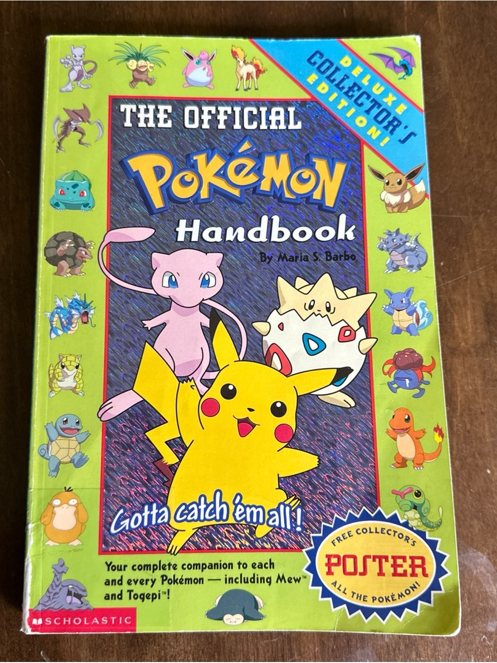 1999 The Official Pokemon Handbook Deluxe Collector’s Edition NO Poster